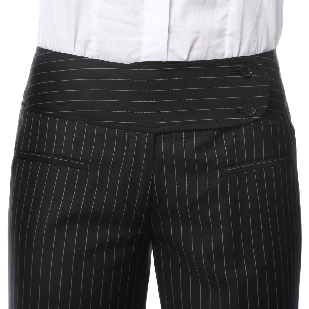 Womens 2789 Black Pinstripe Dress Pants