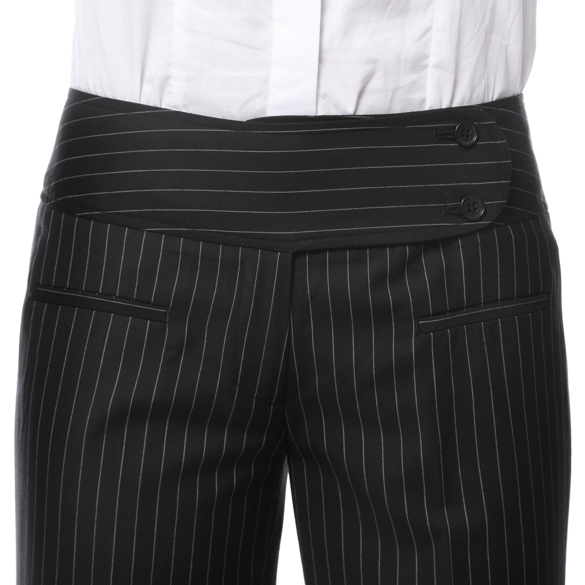 Womens 2789 Black Pinstripe Dress Pants