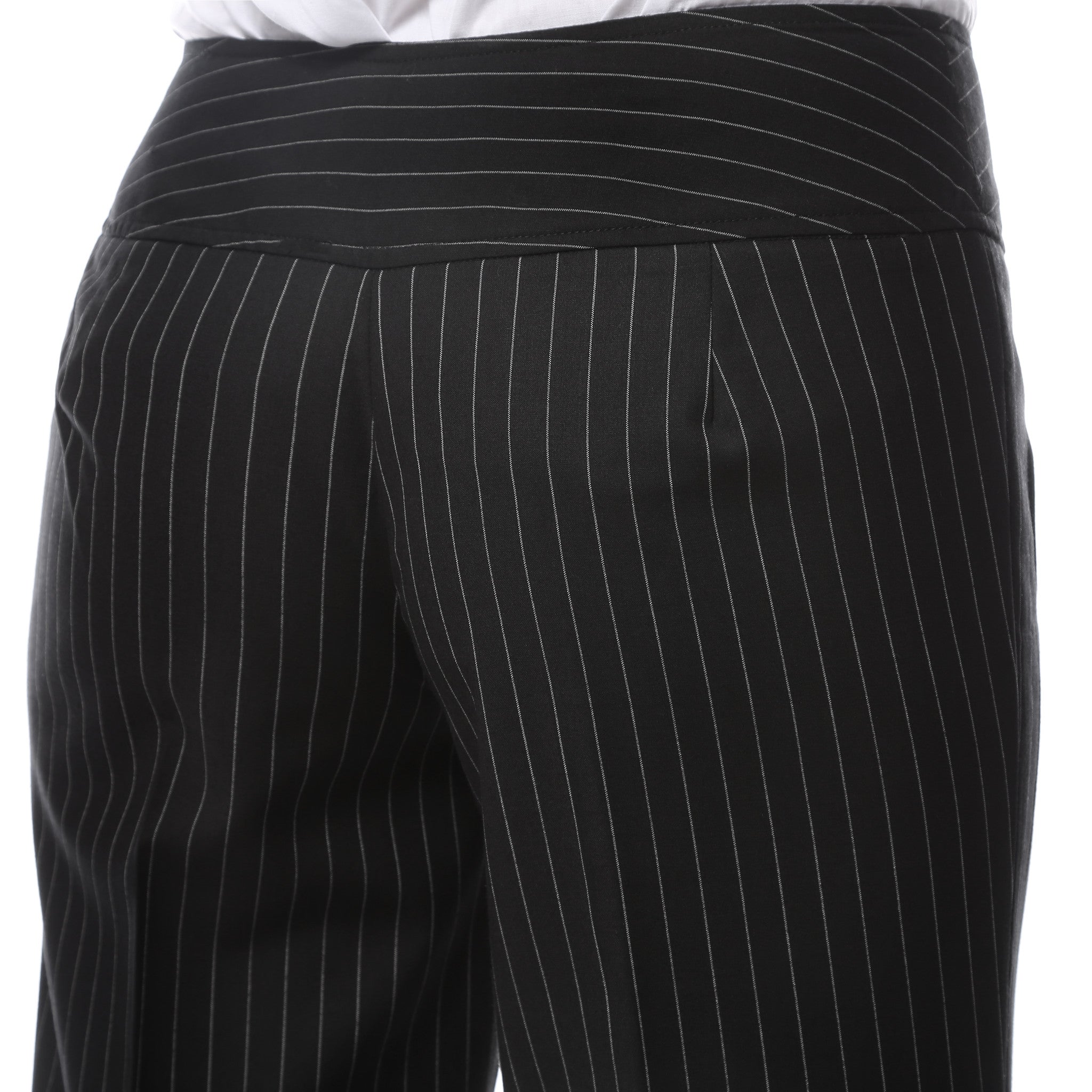 Womens 2789 Black Pinstripe Dress Pants
